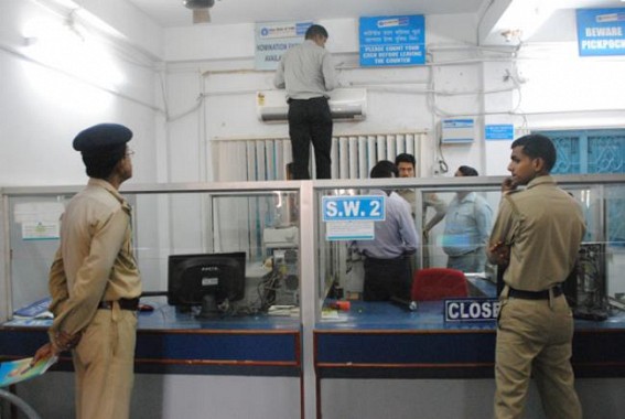 SBI Kunjaban branch robbed: Robbers Stole two CCTV cameras